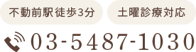 不動前駅徒歩3分・土曜診療対応 tel.03-5487-1030