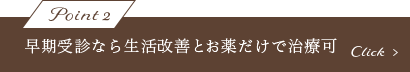 早期受診なら生活改善とお薬だけで治療可